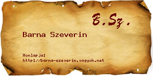 Barna Szeverin névjegykártya